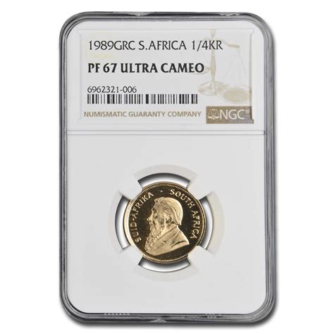 1989 South Africa 1 4 Oz Gold Krugerrand PF 67 UCAM NGC GRC Walmart