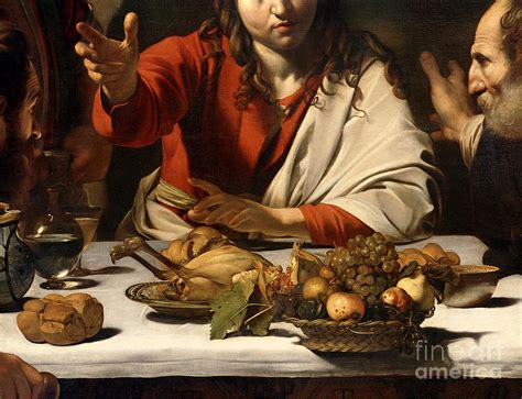 The Supper At Emmaus, 1601 Painting by Michelangelo Merisi Da ...