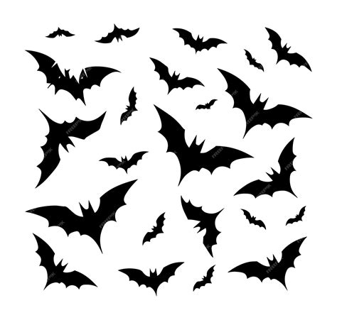 Premium Vector Bat Seamless Halloween Pattern In Black And White