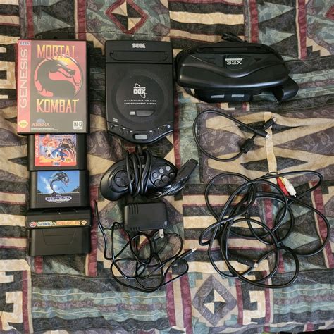 Tested Sega Genesis Cdx Console Bundle With Sega X Adapter Games