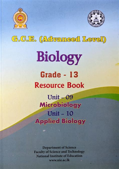 Biology Resource Book Grade 13 Unit 9 10 English Medium School