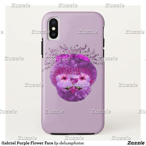 Gabriel Purple Flower Face Iphone X Case Smartphone Case Case Iphone Cases