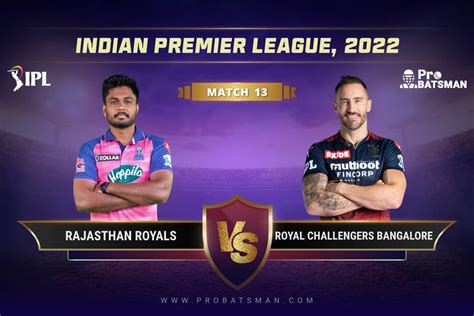 Rr Vs Rcb Dream11 Prediction Match Preview Playing Xi Pitch Report