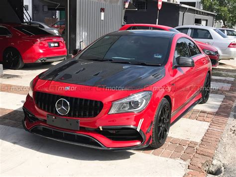 Mercedes Benz CLA W117 Installed CLA Facelift Carbon Fiber Bodykit