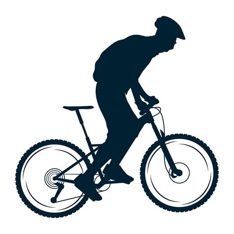 Man Riding Bike Silhouette 10849630 Vector Art At Vecteezy