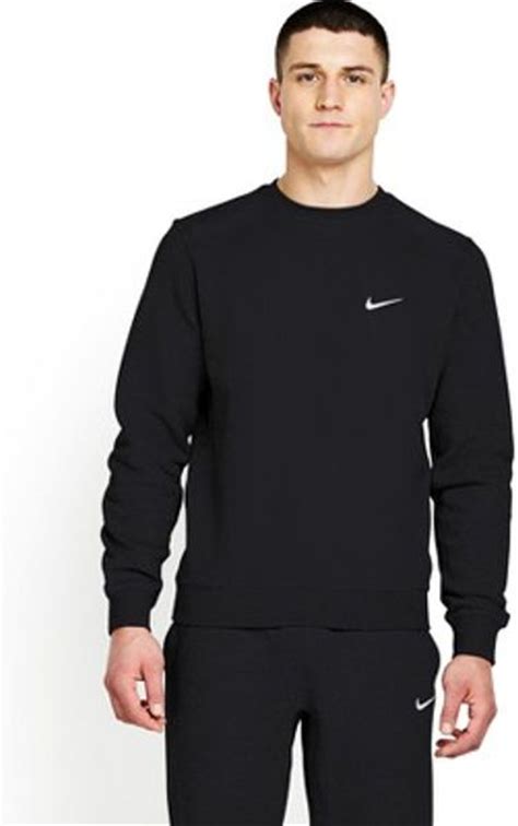 Nike Mens Club Crew Neck Sweatshirt In Black For Men Lyst