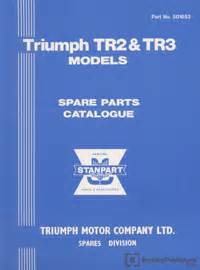 Triumph Parts Catalog - Triumph TR2 & TR3: 1953-1963 - Bentley ...