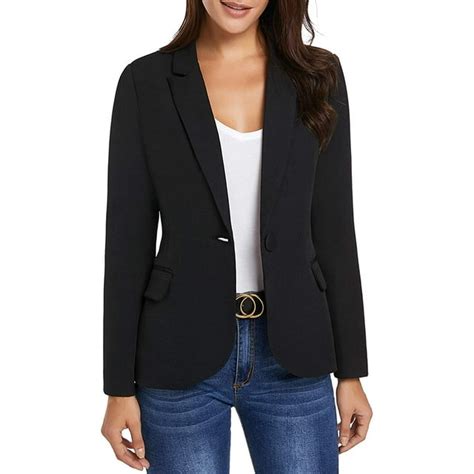 Luvamia Womens Long Sleeve Business Casual Blazer Work Office Jacket