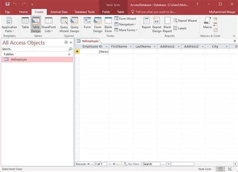 How To Create Table In Ms Access 2007 Using Sql Developer