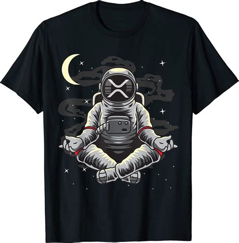 Astronaut Yoga Ripple Xrp Coin To The Moon Crypto Token Hodl T Shirt