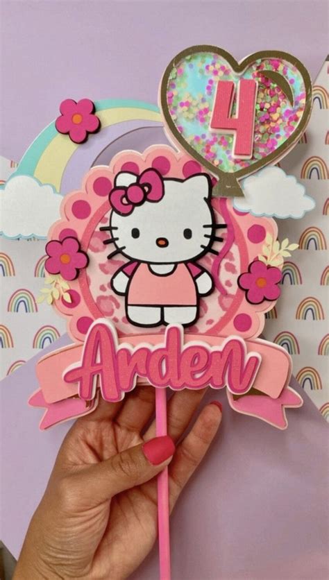 Hello Kitty Cake Topper Hello Kitty Birthday Decorations Hello Kitty