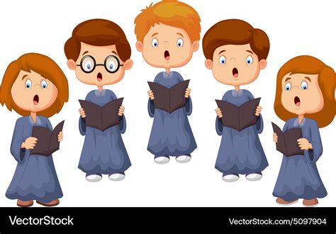 Children choir Royalty Free Vector Image - VectorStock