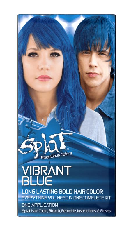 Splat Complete Kit Vibrant Blue Semi Permanent Blue Hair Dye With Bleach