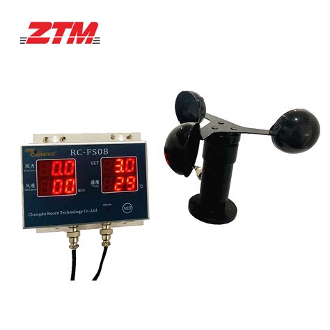 Ztm Flattop Tower Crane Wind Speed Meter Anemometer Wind Speed And