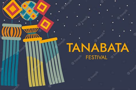 Free Vector Flat Tanabata Background With Ornaments