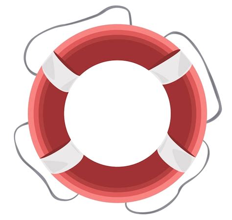 Premium Vector Lifebuoy Red Vector Single Illustration