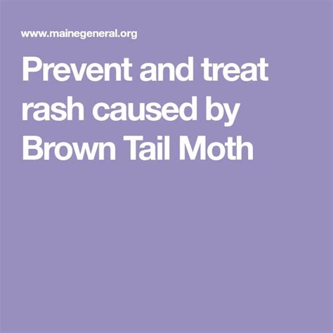 Prevent And Treat Rash Caused By Brown Tail Moth Treat Rash Itchy Skin Rash Rash Causes