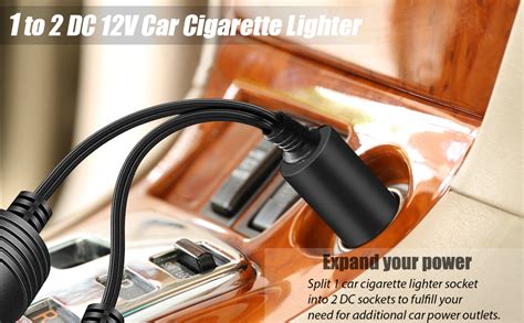 1 To 2 Car Cigarette Lighter Splitter Adapter Power Charger Port 12v