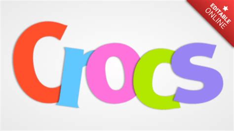 Crocs Efecto Con Letras Multicolores Gracias Generador De Efectos