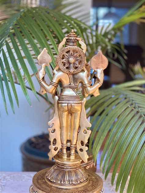 Vishnu Idol Vishnu Meditation Altar Statue Hindu Deity God Etsy