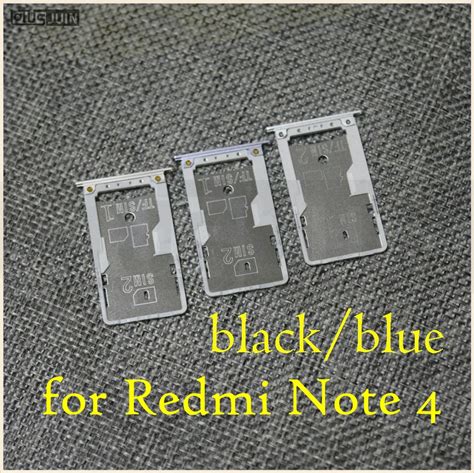 1pcs Sim Card Slot Tray For Xiaomi Redmi Note 4 Mtk Helio X20 Version Sim Tray Sim Card Holder