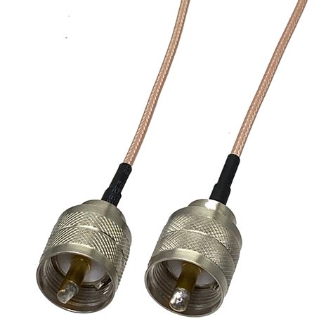 Rg Cable Uhf Pl Male Plug To Uhf Pl Male Plug Connector Crimp