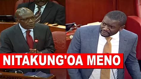 Nitakung Oa Meno Drama In Senate As Sifuna And Khalwale Exchange Blows