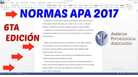 Word Interlineado Márgenes Textos Y Paginado Según Normas Apa 2017