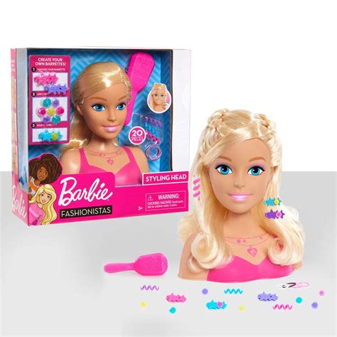 Barbie Fashionistas Inch Styling Head Blonde Pieces Include Hair