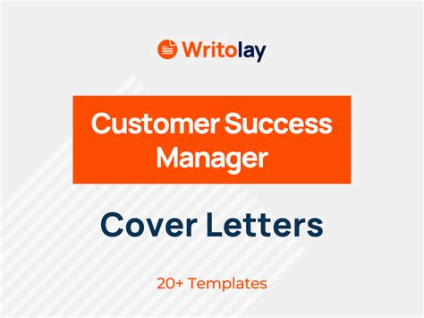 Customer Success Manager Cover Letter Example Templates Writolay