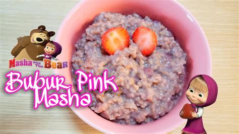 Membuat Bubur Pink Masha And The Bear Nyobain Resep Viral Tiktok Youtube