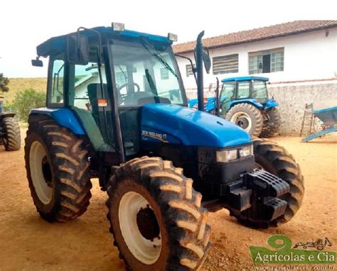 Trator New Holland Tl 95 E 4x4 Cabine Original Reversor Em Rio Das