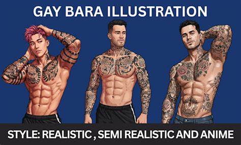 Draw Gay Bara Yaoi Anime Fanart Bold Tattoo Art Bara Illustration Nsfw Art By Philip Comm