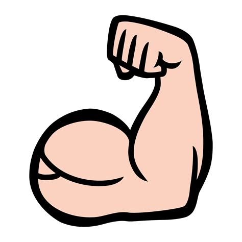 Strong Bodybuilder Biceps Flex Arm Vector Icon 551008 Vector Art At