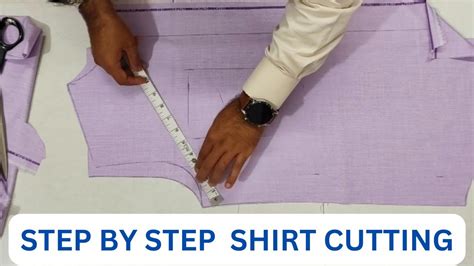 Step By Step Shirt Cutting Medium Fitting Shirt Cutting Youtube