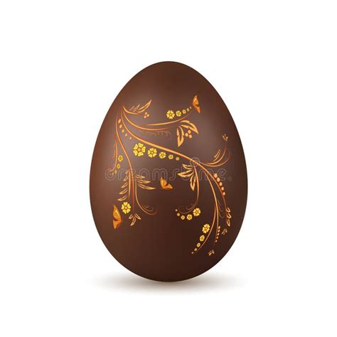 Easter Egg 3d Icon Chocolate Brown Egg Isolated White Background