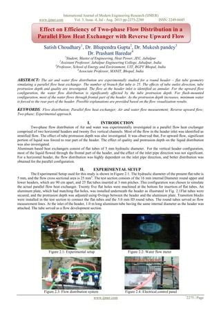 Effect On Efficiency Of Two Phase Flow Distribution In A Parallel Flow