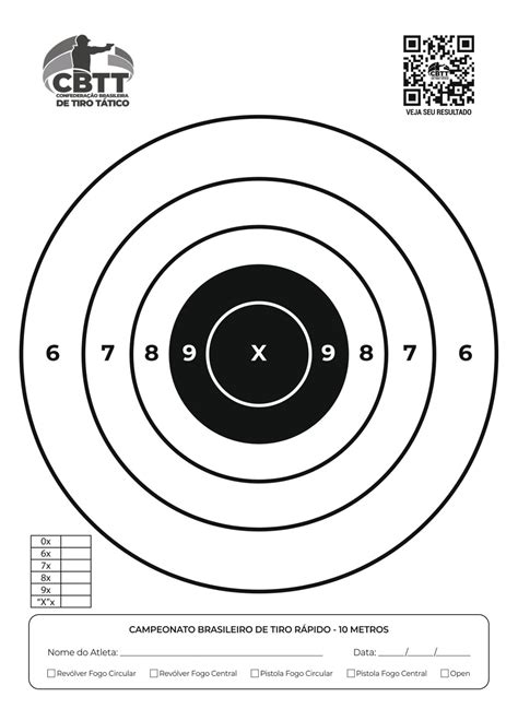 Alvo Cbtt De Tiro R Pido X Unids Volata Alvos E Obreias
