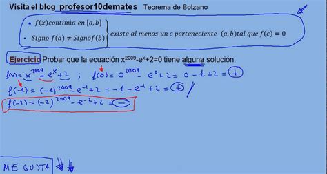 Teorema De Bolzano 02 Ejercicios Resueltos YouTube