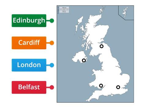 Capitals of the United Kingdom - Labelled diagram