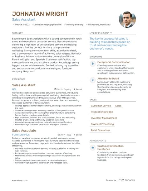 Successful Sales Assistant Resume Examples And Writing Tips For