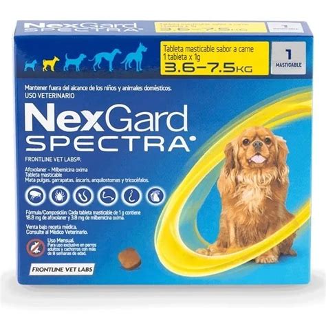 Nexgard Spectra Antiparasitario De 3 6kg A 7 5kg Petkorp