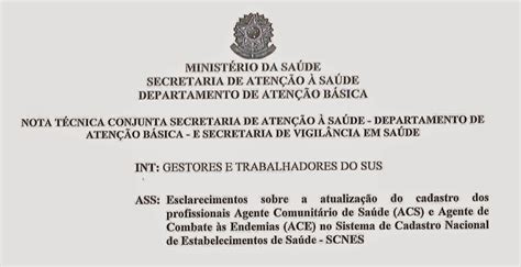 Ministério da Saúde publica nota técnica para o preenchimento do SCNES