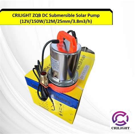 CRILIGHT ZQB DC Submersible Solar Pump PUMP AIR KEBUN TANGKI AIR 12V