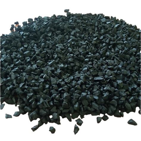 Silver 30 Flexibility And 1 3 Mm Size Black Crumb Rubber Granules