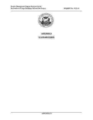 Fillable Online Mission Sfgov Appendix D Standard Forms Mission Sfgov