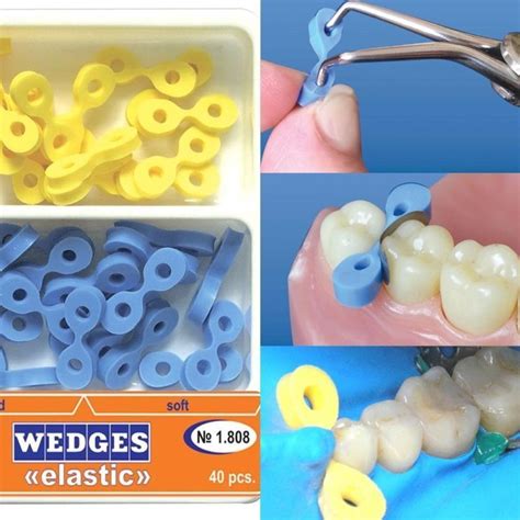 Pcs Dental Elastic Rubber Fixing Wedges Matrix Matrices Dam Composite