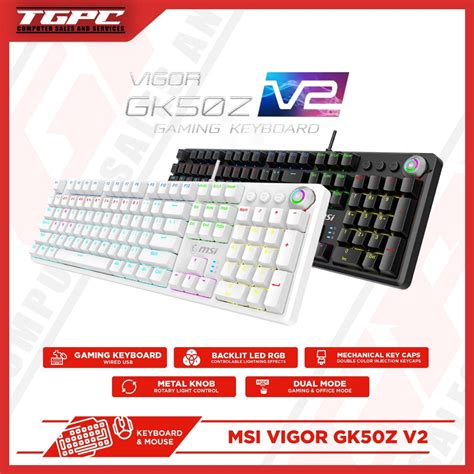 TGPC / Keyboard / MSI VIGOR GK50Z V2 Gaming Mechanical Keyboard RGB ...