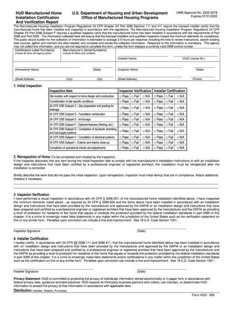 Hud 309 Form Fill Online Printable Fillable Blank PdfFiller