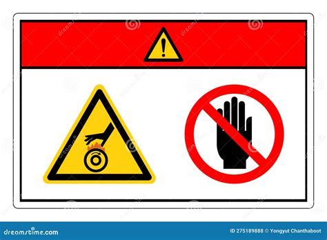 Danger Burn Hazard Hot Rollers Do Not Touch Symbol Sign Vector
